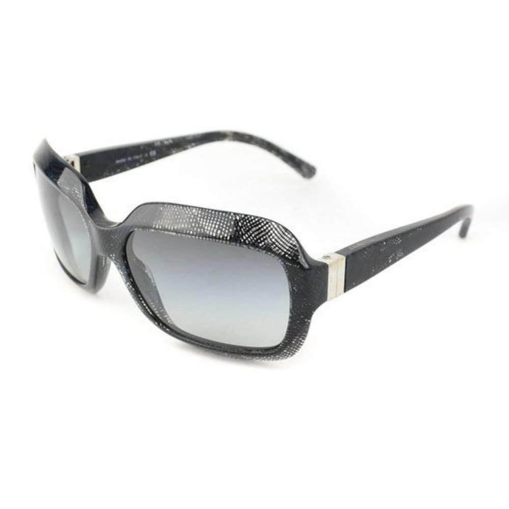 CHANEL: Midnight Blue/Black, Lace & "CC" Logo Sunglasses (ne)